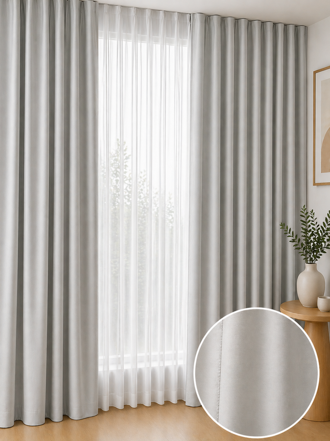 Draperie SOFT BLACKOUT GRI DESCHIS