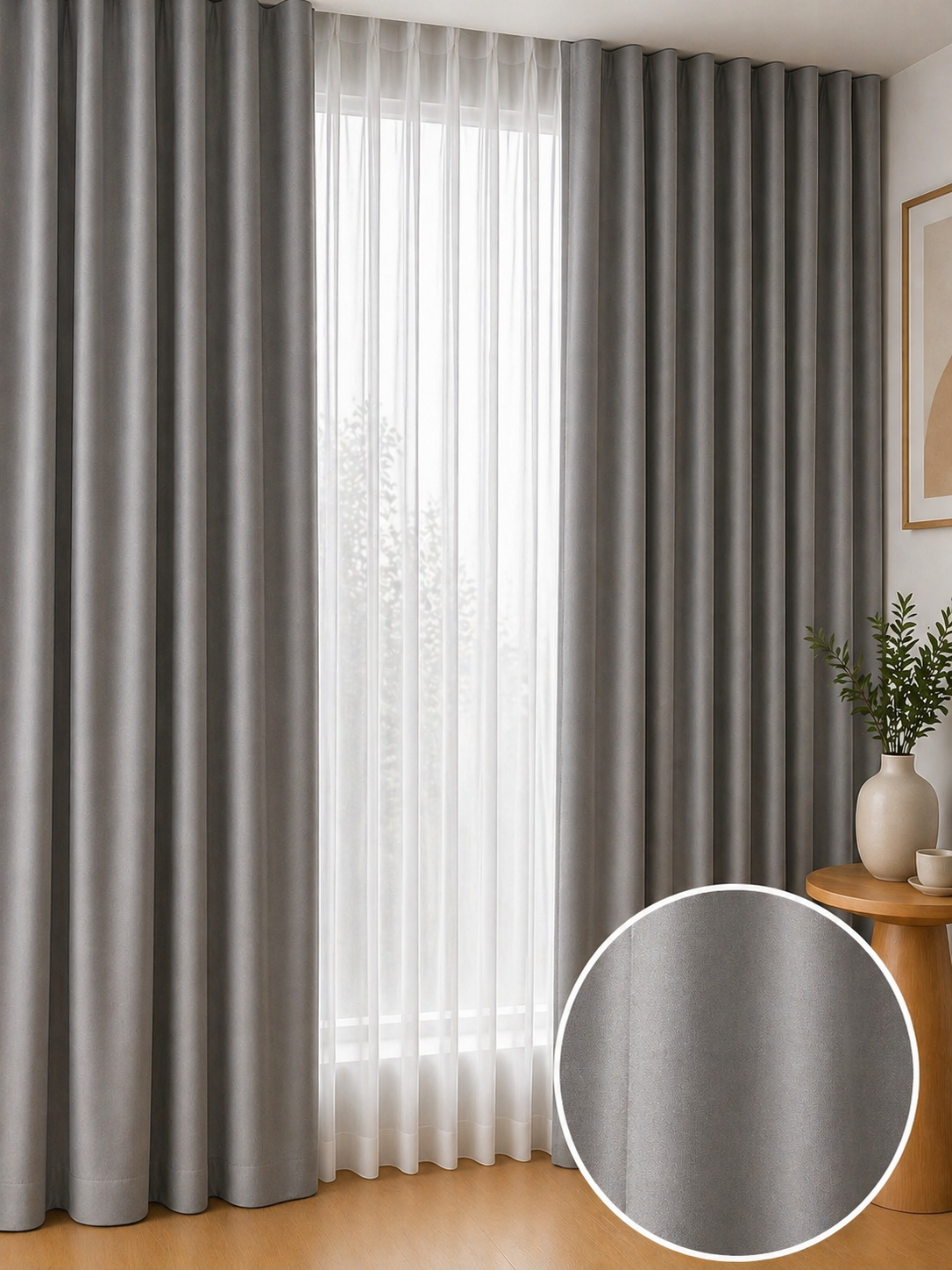 Draperie SOFT BLACKOUT GRI INCHIS